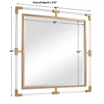 Balkan Square Mirror, Gold - Image 9