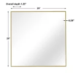 Alexo Square Mirror, Gold - Image 8