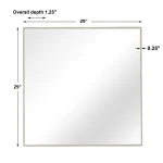 Alexo Square Mirror, Silver - Image 7