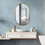 Varina Oval Mirror, Gold - Image 4
