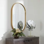 Varina Oval Mirror, Gold - Image 8