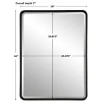 Crofton Large Mirror, Black - Image 8