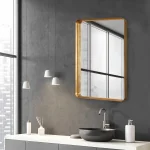 Crofton Large Mirror, Gold - Image 4