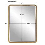 Crofton Large Mirror, Gold - Image 9