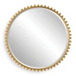 Taza Round Mirror, Gold