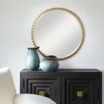 Taza Round Mirror, Gold - Image 7