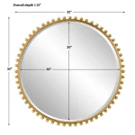 Taza Round Mirror, Gold - Image 9