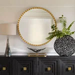 Dandridge Round Mirror, Gold - Image 4