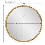 Dandridge Round Mirror, Gold - Image 8