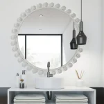 Cyra Round Mirror, White - Image 4