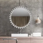 Cyra Round Mirror, White - Image 7