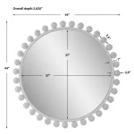 Cyra Round Mirror, White - Image 8
