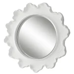 Sea Coral Round Mirror, White - Image 4