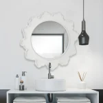 Sea Coral Round Mirror, White - Image 6