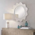 Sea Coral Round Mirror, White - Image 7