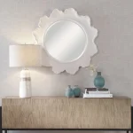 Sea Coral Round Mirror, White - Image 8