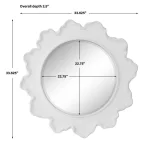 Sea Coral Round Mirror, White - Image 9