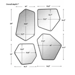 Linneah Mirrors, Black, S/4 - Image 10