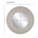 Sailor's Knot Small Round Mirror, White - Image 8
