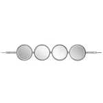 Button Mirror, Silver - Image 5