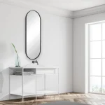 Varina Tall Mirror, Black - Image 8