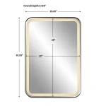 Crofton Lighted Vanity Mirror, Black - Image 11