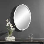 Serna Oval Mirror, White - Image 4