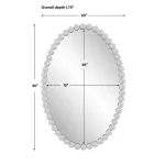 Serna Oval Mirror, White - Image 8