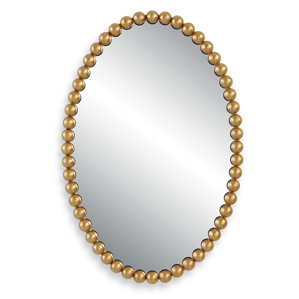 Serna Oval Mirror, Gold