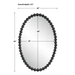 Serna Oval Mirror, Black - Image 8