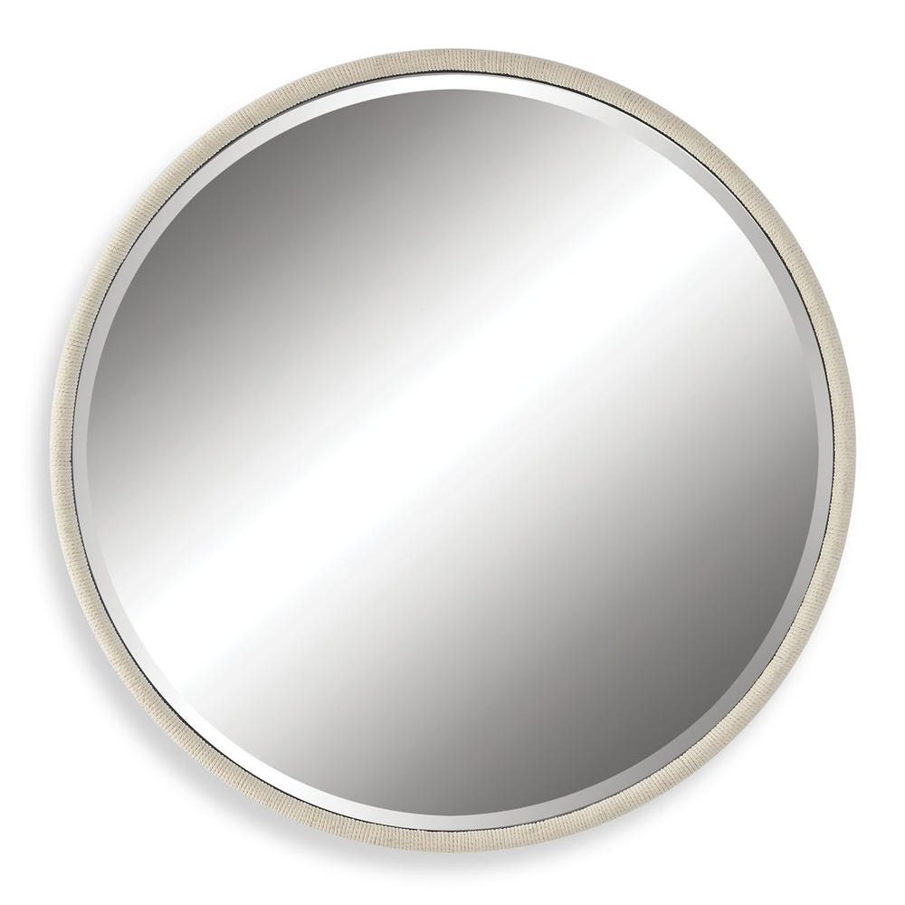 Ranchero Round Mirror, White
