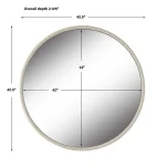Ranchero Round Mirror, White - Image 8