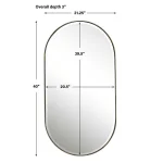 Lago Oval Mirror, Gold - Image 7