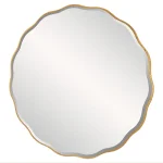 Aneta Large Round Mirror, Gold - Image 6