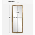 On Point Tall Mirror, Gold - Image 7