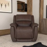 Beau Sable Fabric Power Recliner with Power Headrest - Image 3