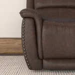Beau Sable Fabric Power Recliner with Power Headrest - Image 6