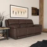 Beau Sable Fabric Power Reclining Sofa with Power Headrests - Image 3