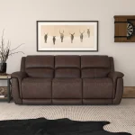 Beau Sable Fabric Power Reclining Sofa with Power Headrests - Image 8