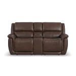 Beau Sable Fabric Power Reclining Loveseat with Console & Power Headrests - Image 4