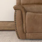 Beau Silt Fabric Power Reclining Loveseat with Console & Power Headrests - Image 6