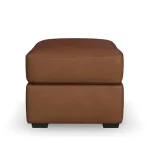 Henry Caramel Leather Ottoman - Image 5