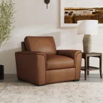 Henry Caramel Leather Chair - Image 6