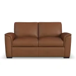 Henry Caramel Leather Loveseat - Image 7