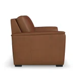 Henry Caramel Leather Loveseat - Image 8