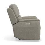 Henry Fog Fabric Power Recliner with Power Headrest & Lumbar - Image 5