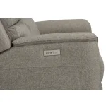 Henry Fog Fabric Power Recliner with Power Headrest & Lumbar - Image 7