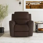 Henry Burnt Umber Leather Power Recliner with Power Headrest & Lumbar - Image 3