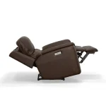 Henry Burnt Umber Leather Power Recliner with Power Headrest & Lumbar - Image 9