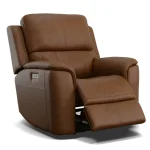 Henry Caramel Leather Power Recliner with Power Headrest & Lumbar - Image 5